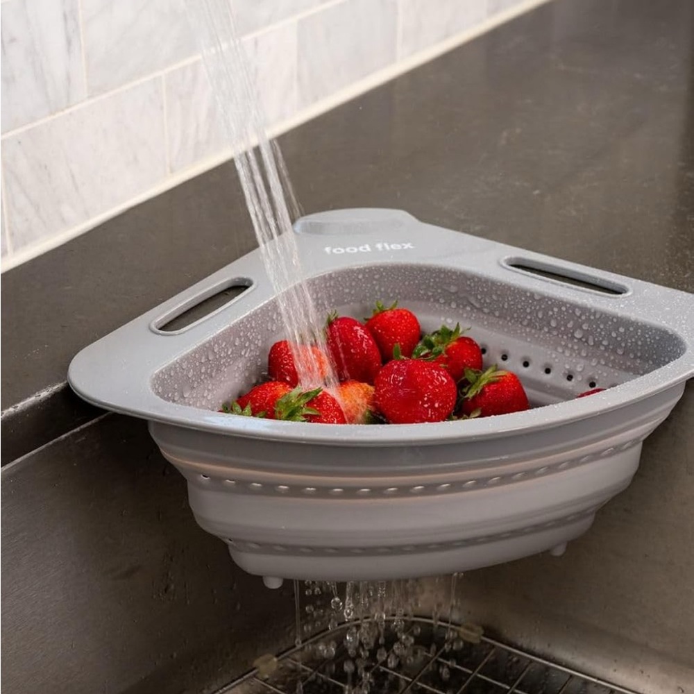 Food Flex Collapsible Corner Sink Colander